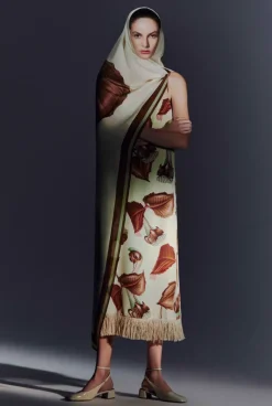 Arisaema Straw Midi Dress