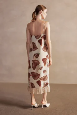 Arisaema Straw Midi Dress