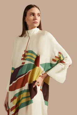 Bananeira High-Collar Long Dress