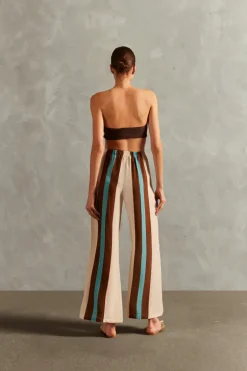 Bold Stripes Wide-Leg Pants