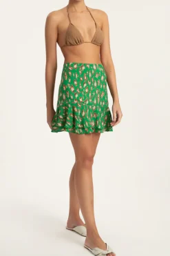 Brush Leopard Print Short Skirt