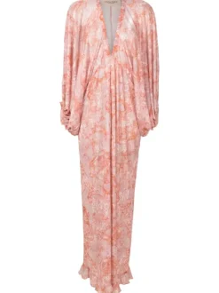 Bulles De Mer Puff Sleeve Long Dress