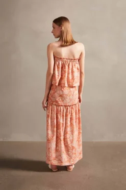 Bulles De Mer Ruffled Long Dress