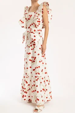 Cherry Bomb Ruffled Long Dress