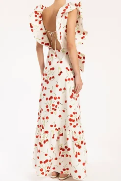 Cherry Bomb Ruffled Long Dress