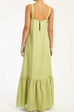 Cherry Bomb Solid Long Dress With Straps