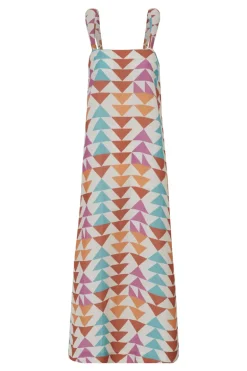 Colibri Shoulder-Pad Long Dress