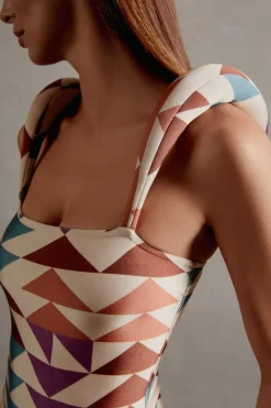 Colibri Shoulder-Pad Swimsuit