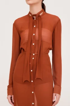 Constellation Long Sleeve Shirt With Tie