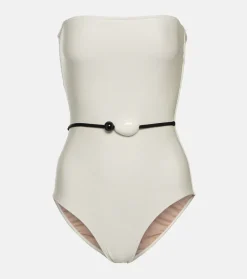 Deco Solid Strapless Swimsuit