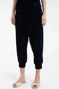 Drop-crotch Velvet Pants