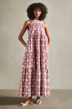 Exotic Coral Long Dress