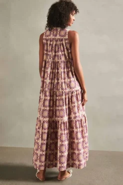 Exotic Coral Long Dress