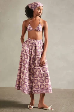 Exotic Coral Long Skirt