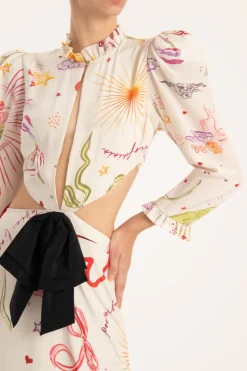 Fantasy Long Dress with Cut-Outs