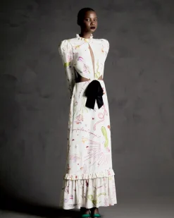 Fantasy Long Dress with Cut-Outs