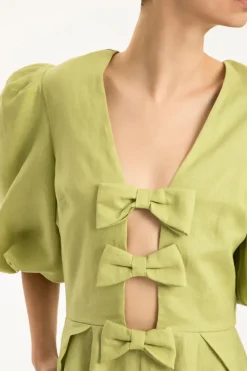 Fantasy Solid Playsuit with Bows