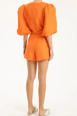 Fantasy Solid Playsuit with Bows