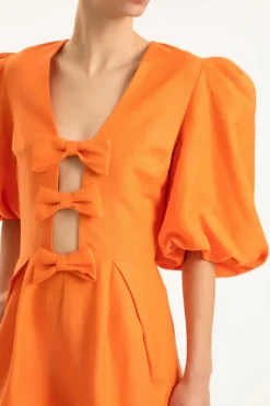 Fantasy Solid Playsuit with Bows