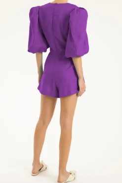 Fantasy Solid Playsuit with Bows