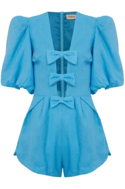 Fantasy Solid Playsuit with Bows