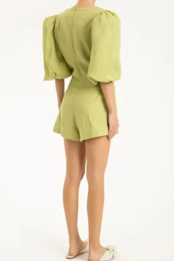 Fantasy Solid Playsuit with Bows