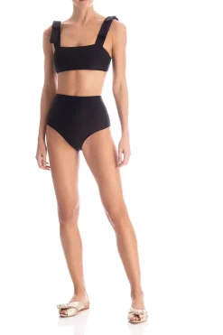 Fiore Solid Hot Pants Bikini With Straps