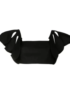 Floral Solid Cropped Blouse