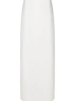 Floral Solid High-Waisted Long Skirt