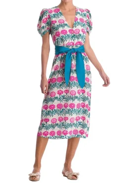 Flore V-Neck Midi Dress