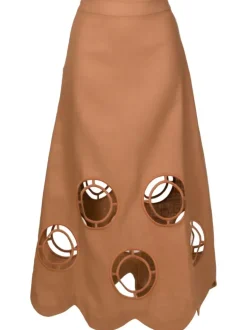 Grand Pois Midi Skirt