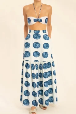 Greek Scenes Maxi Skirt