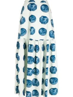 Greek Scenes Maxi Skirt