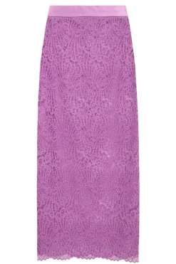 Guipure Lace Midi Skirt