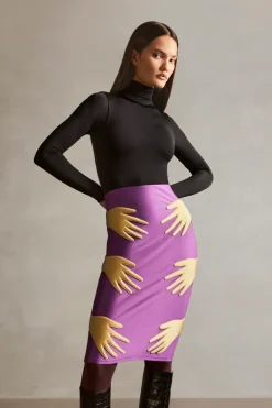Hands Midi Skirt