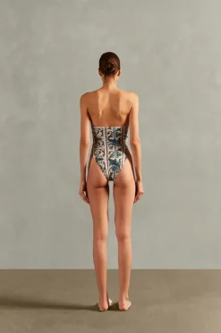 Hera High-Leg Strapless Swimsuit