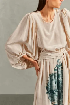 Hera Puff-Sleeved Long Dress