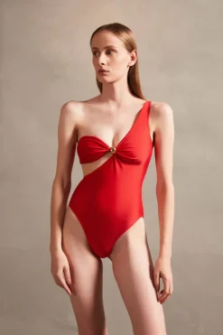 Holiday One-Shoulder Swimsuit