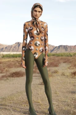 Horse Pois Long-sleeved bodysuit