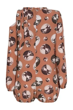 Horse Pois One-shoulder Playsuit