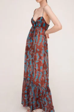 Island Print Long Dress
