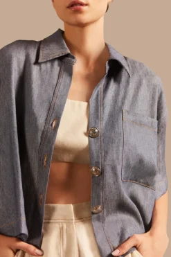 Jeans Short-Sleeved Shirt