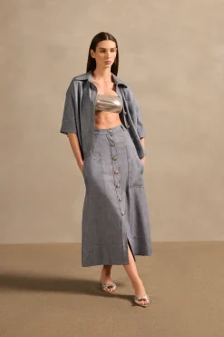 Jeans Short-Sleeved Shirt