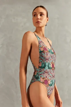 Le Sirenuse Side-Boob Swimsuit