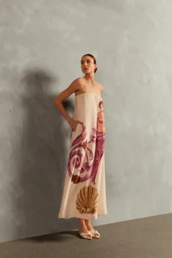 Le Sirenuse Strapless Long Dress