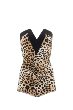 Leopard Ruched Swimsuit