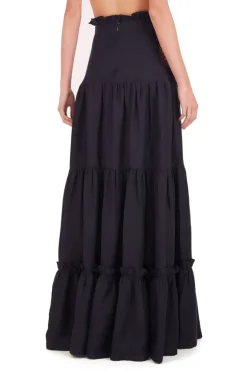 Marine Long Skirt With Seashell Embroidery