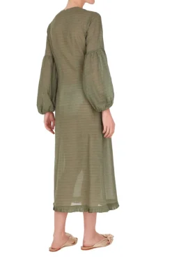 Masque Long Sleeved Long Dress