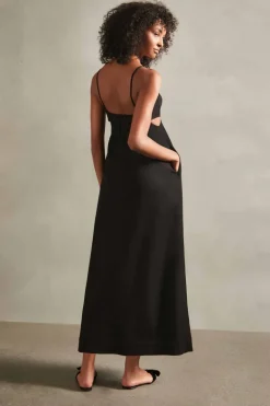 Matelasse Cotton Blend Long Dress