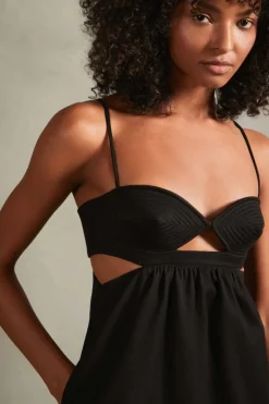 Matelasse Cotton Blend Long Dress